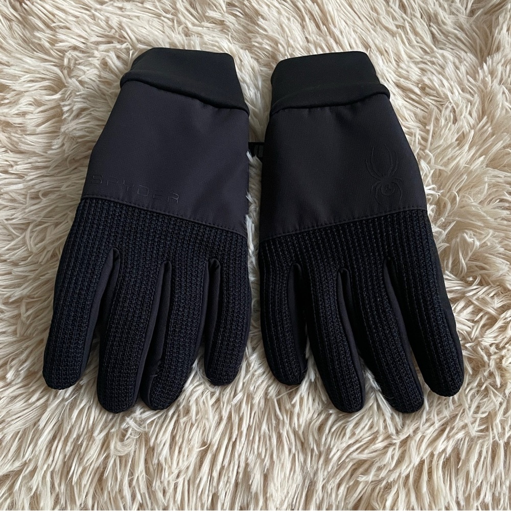 Spyder Men's Black Textured Gloves